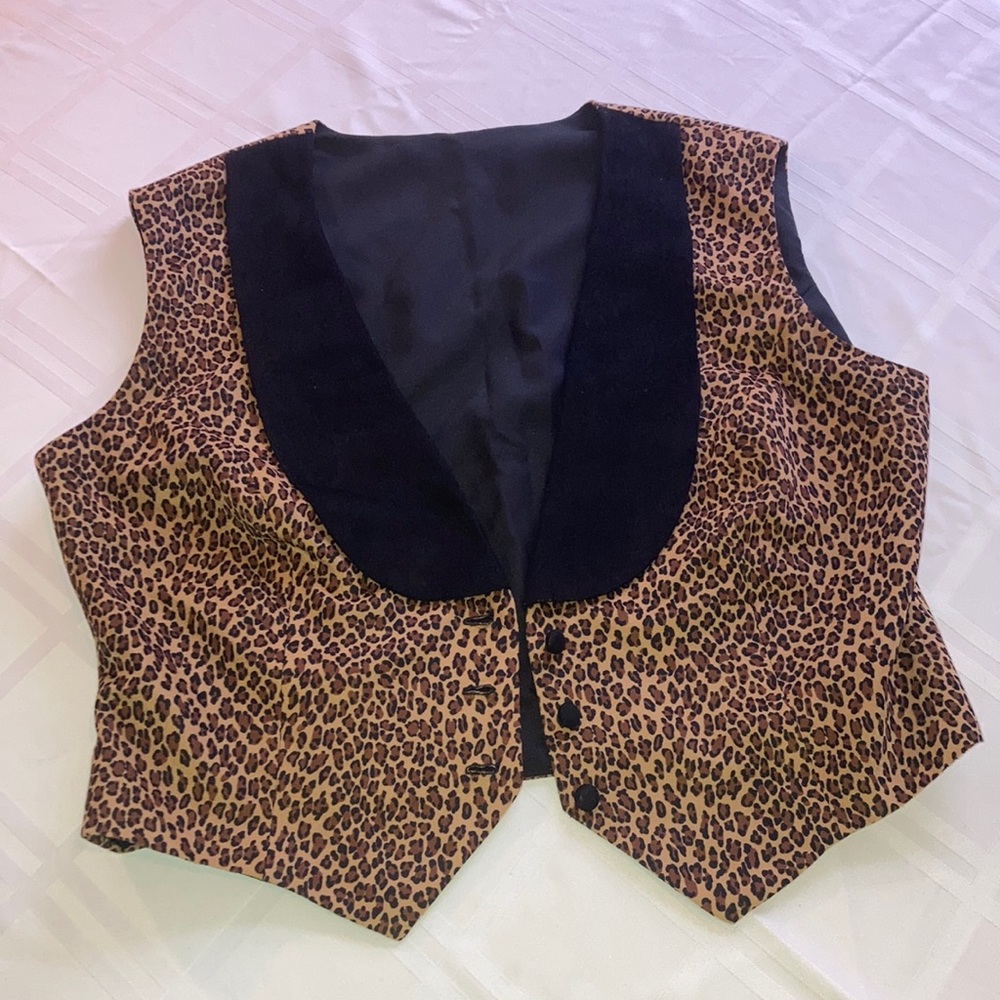 Handmade Cheetah print vest